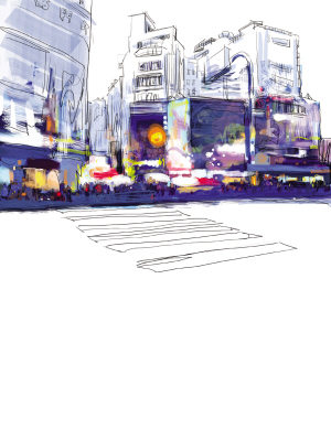 台北西门町印象（慕容引刀绘）