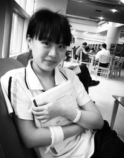 林诗颖同学微博中她的照片。