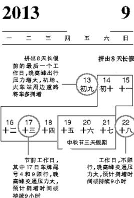 新京报讯 （记者马力 赵力 郭超）市政府办公厅昨日公布今年中秋节放假安排的通知，今年中秋节，是从9月19日至21日放假调休，22日上班。