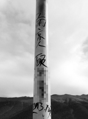 网友在微博上发出的两张照片，下面一张上清晰写着“南京人顾某某”