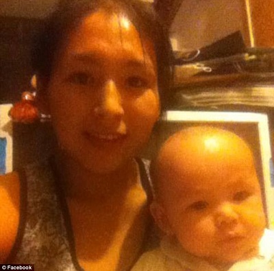 科菲和宝宝的合影