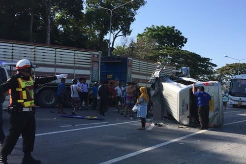 中国侨网事故现场。(泰国《世界日报》)