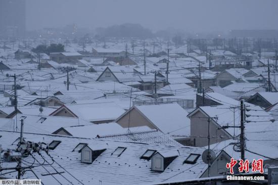 资料图:日本东京降雪。