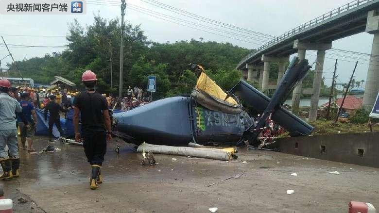 印尼直升机坠毁致1死 6名中国游客和1名驾驶员伤
