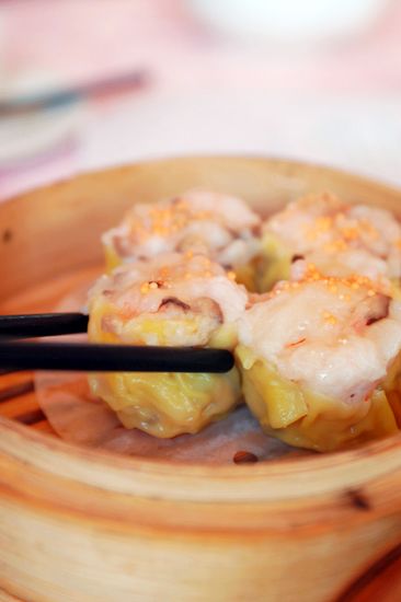 大同酒家诱人的带子烧卖皇