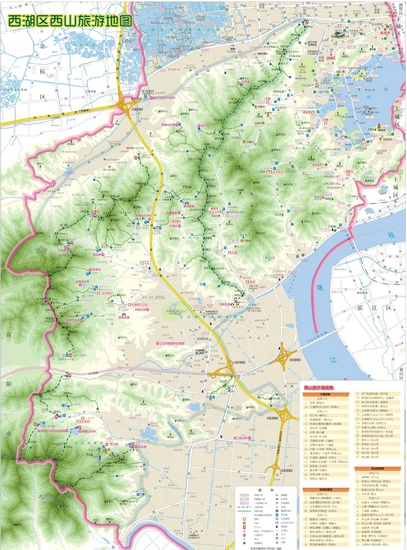 西湖区西山旅游地图
