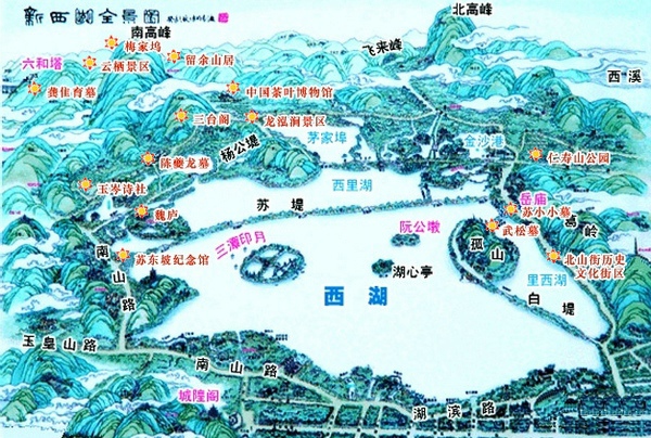新西湖全景图