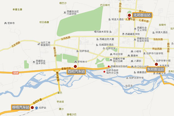 拉萨汽车站分布图