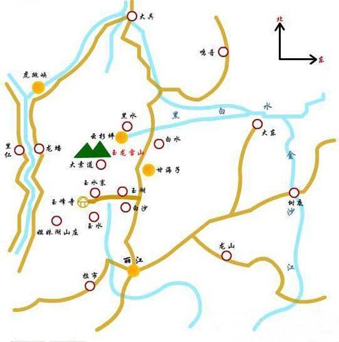 玉龙雪山旅游地图