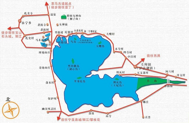 环湖路线图