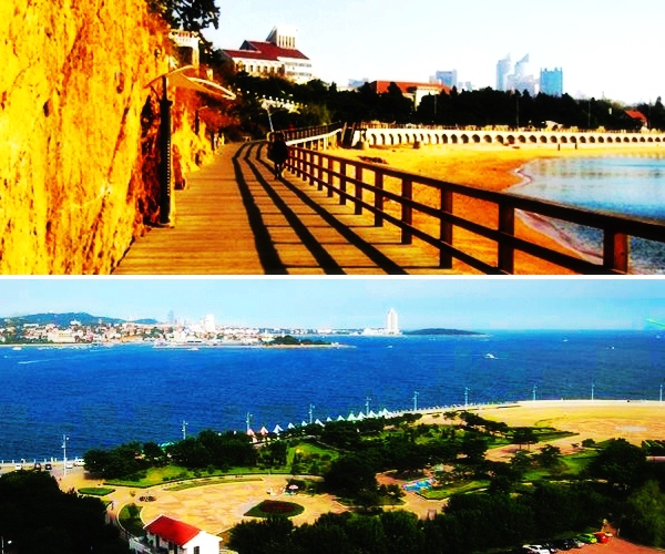 美丽的海滨步行道