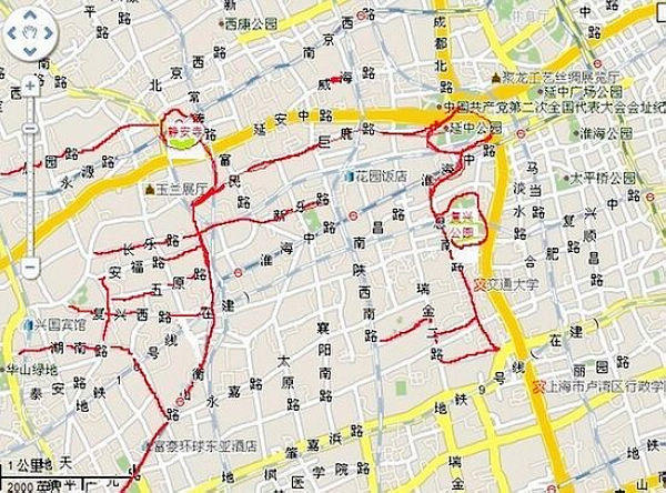 上海老建筑徒步线路图